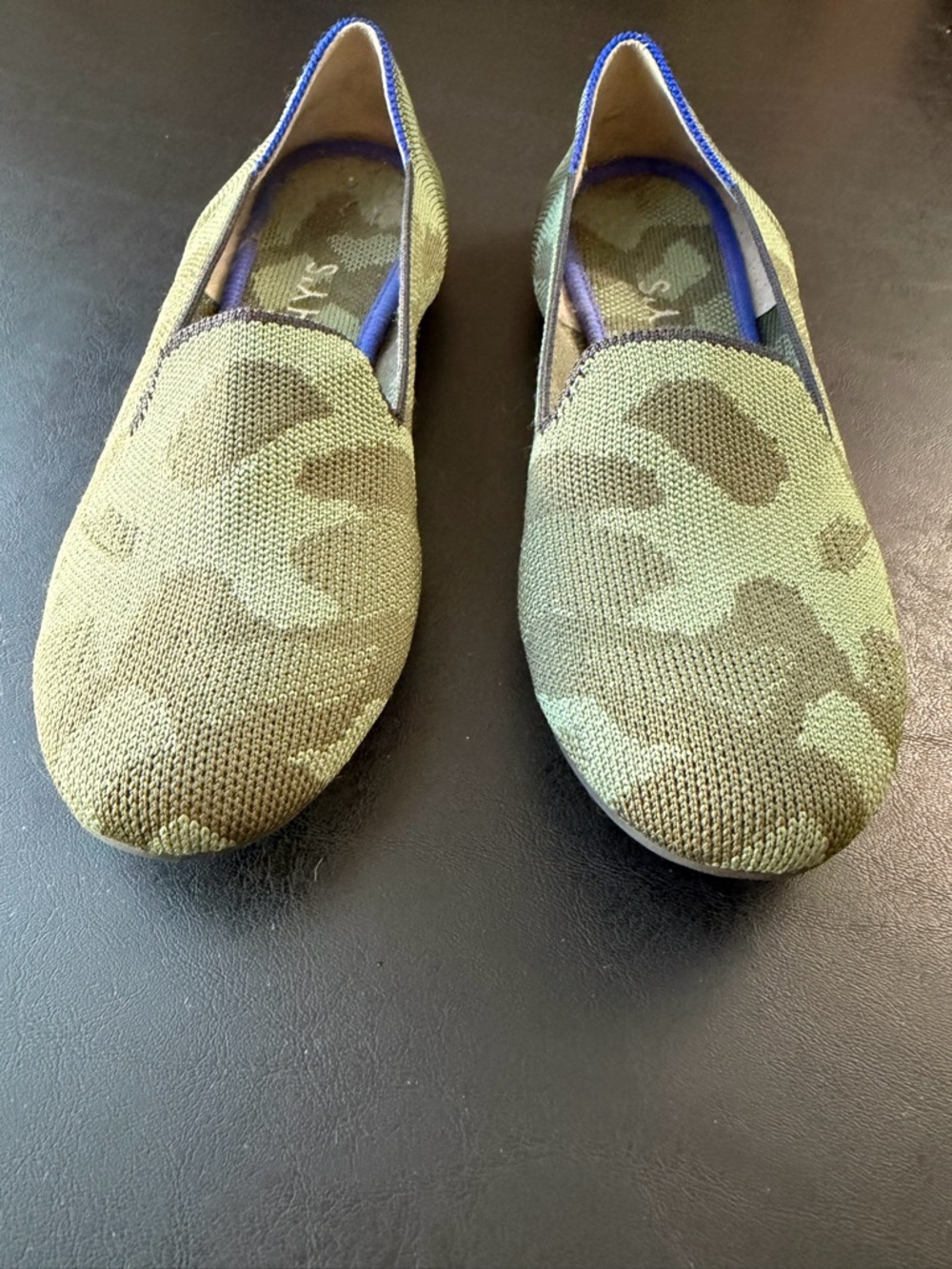 Rothy's loafer olive green Camouflage Slip-On Shoes flats knit washable Size 6.5 - Picture 6 of 10